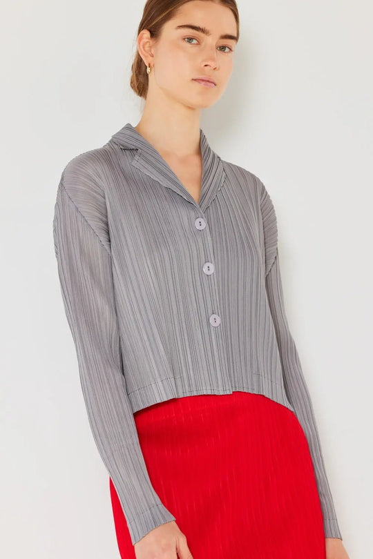 Marina West Swim - Pleated Cropped - Button Up Shirt - Pfresh