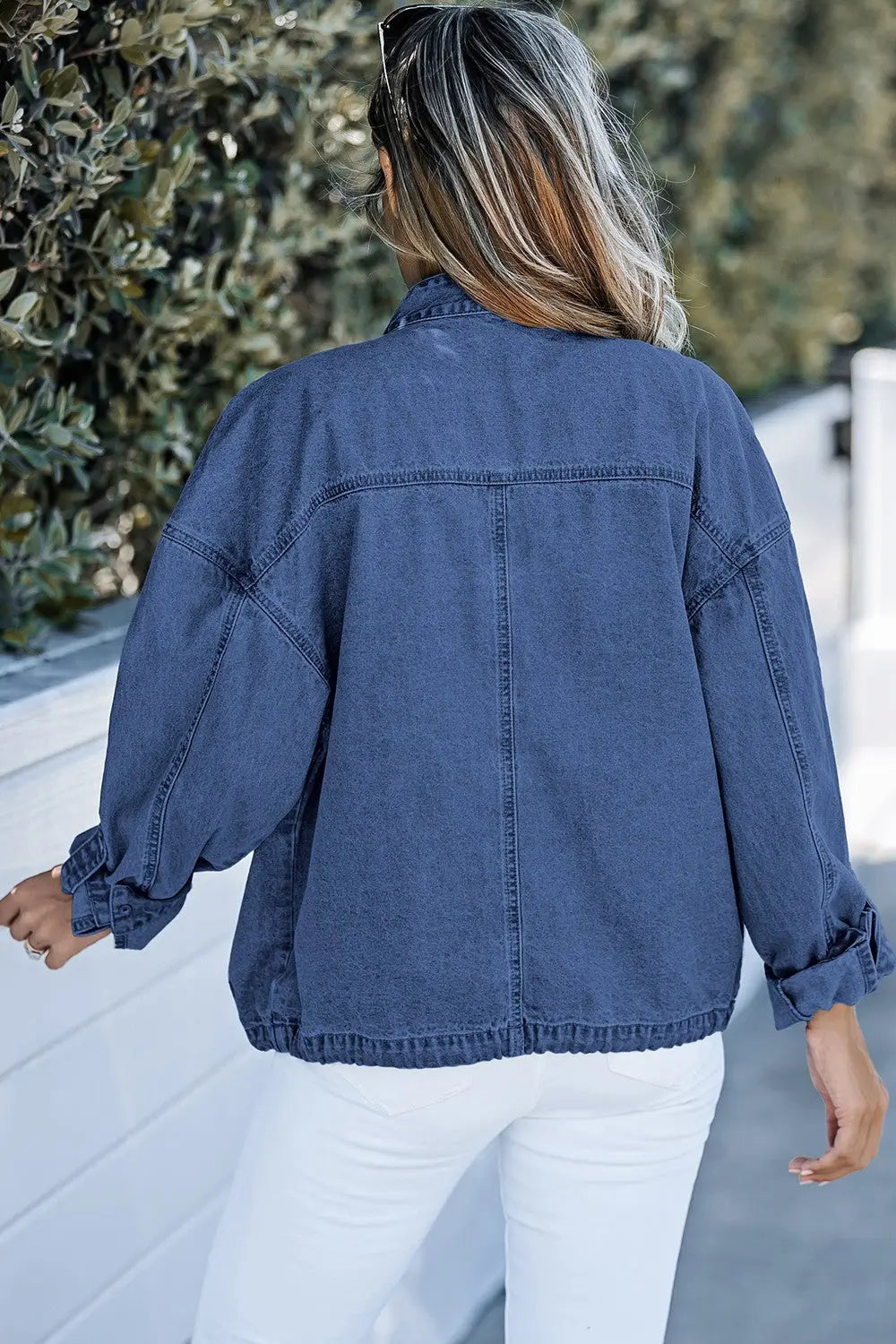 Snap Down - Long Sleeve - Denim Top - Pfresh