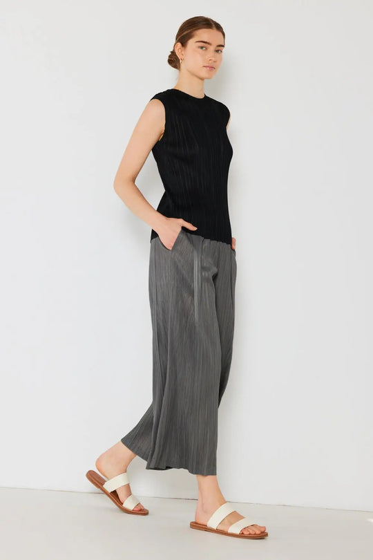 Marina West Swim - Pleated Wide-Leg Pants with Side Pleat Detail - Pfresh