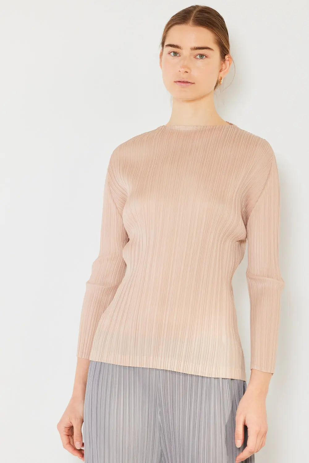 Marina West Swim - Pleated Long Sleeve - Boatneck Top - Pfresh