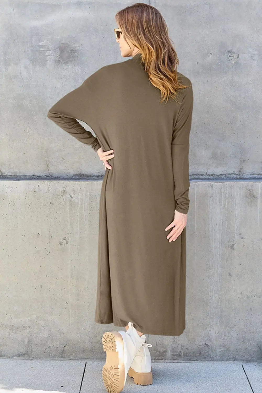 Basic Bae - Full Size - Open Front Long Sleeve - Cover Up - Pfresh