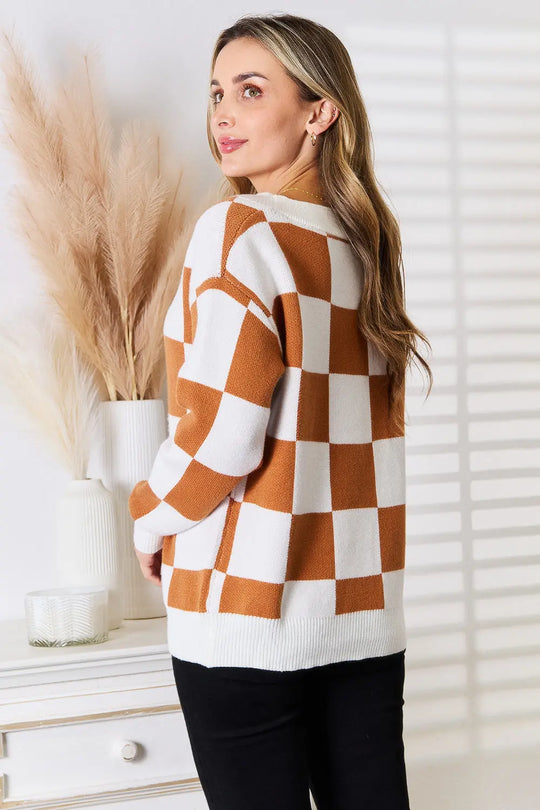 Checker Pattern Sweater - Pfresh