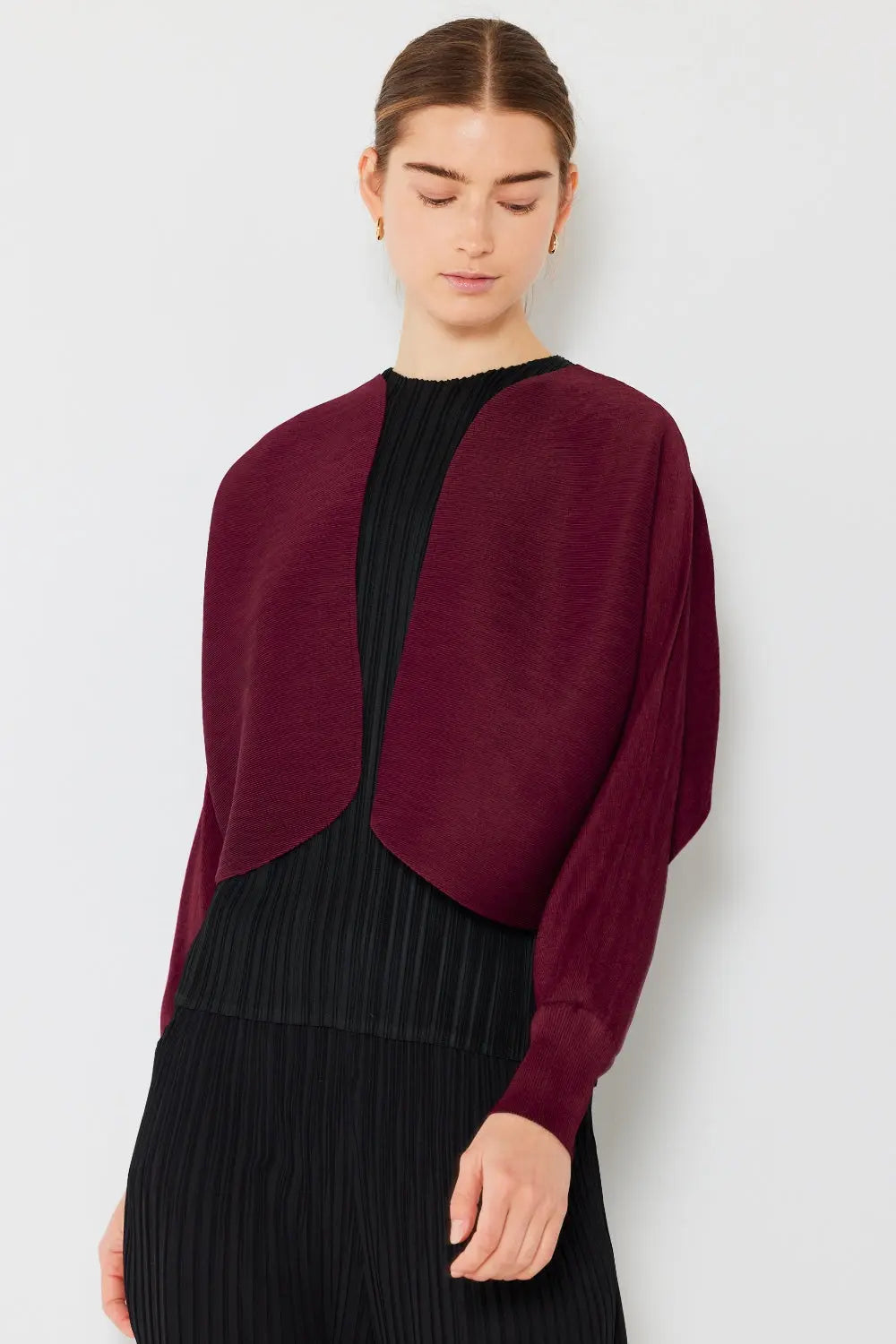 Marina West Swim - Rib Pleated Puff Sleeve - Bolero Cardigan - Pfresh