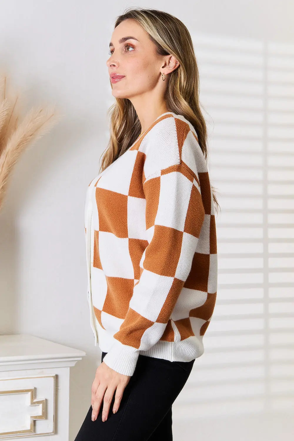 Checker Pattern Sweater - Pfresh