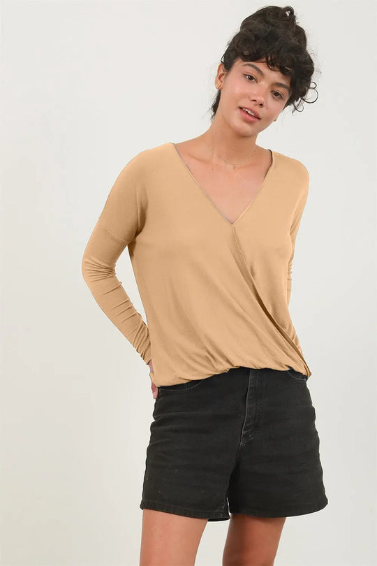 HYFVE - Draped Drop Shoulder - Long Sleeve Top - Pfresh