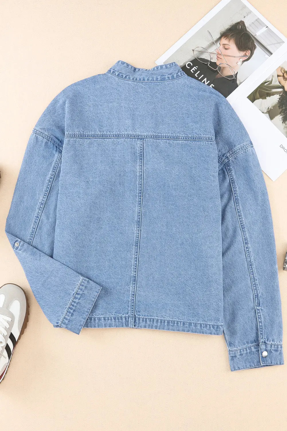 Snap Down - Long Sleeve - Denim Top - Pfresh