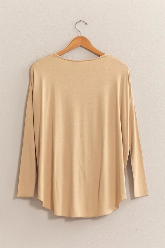 HYFVE - Draped Drop Shoulder - Long Sleeve Top - Pfresh