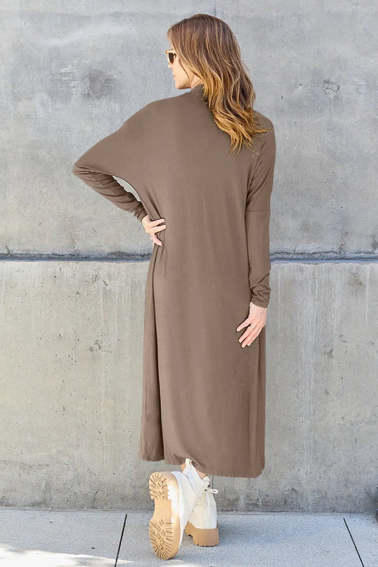 Basic Bae - Full Size - Open Front Long Sleeve - Cover Up - Pfresh