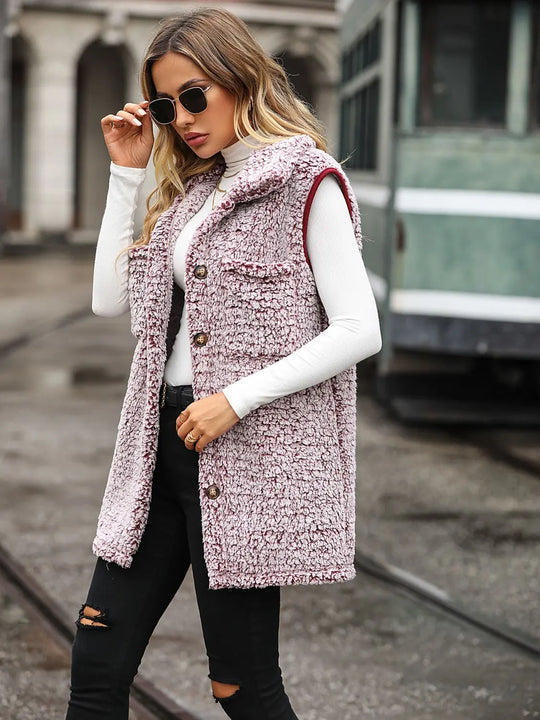 Button Down Vest Trendsi