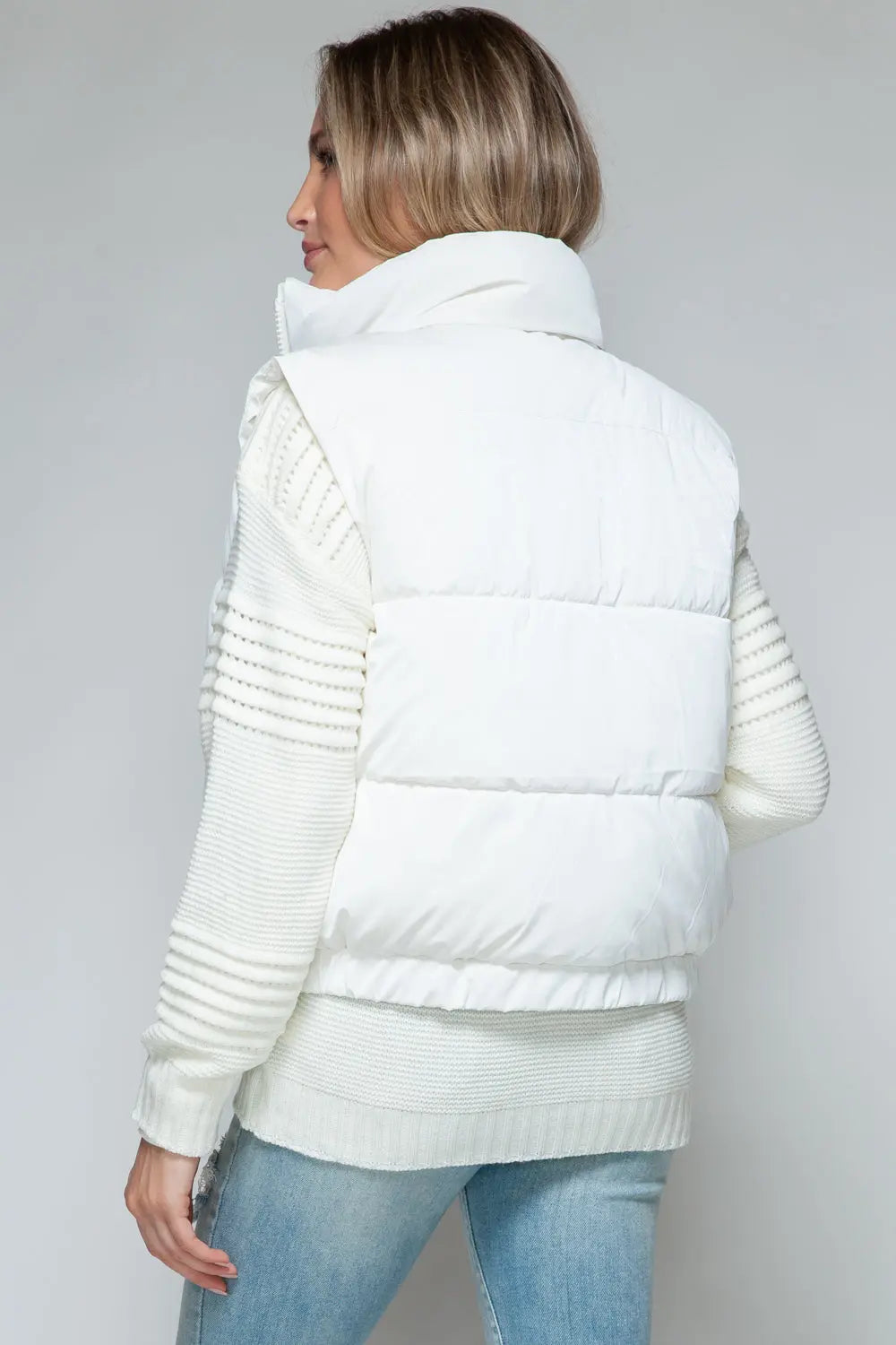 Fine Fur Lined Quilted Vest Trendsi