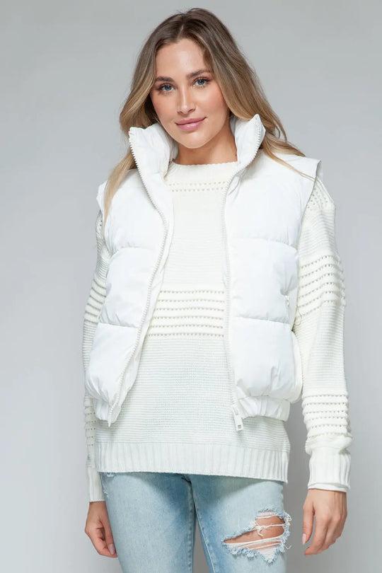 Fine Fur Lined Quilted Vest Trendsi