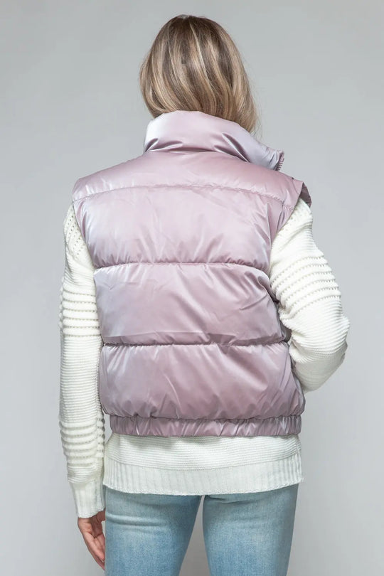 Fine Fur Lined Quilted Vest Trendsi