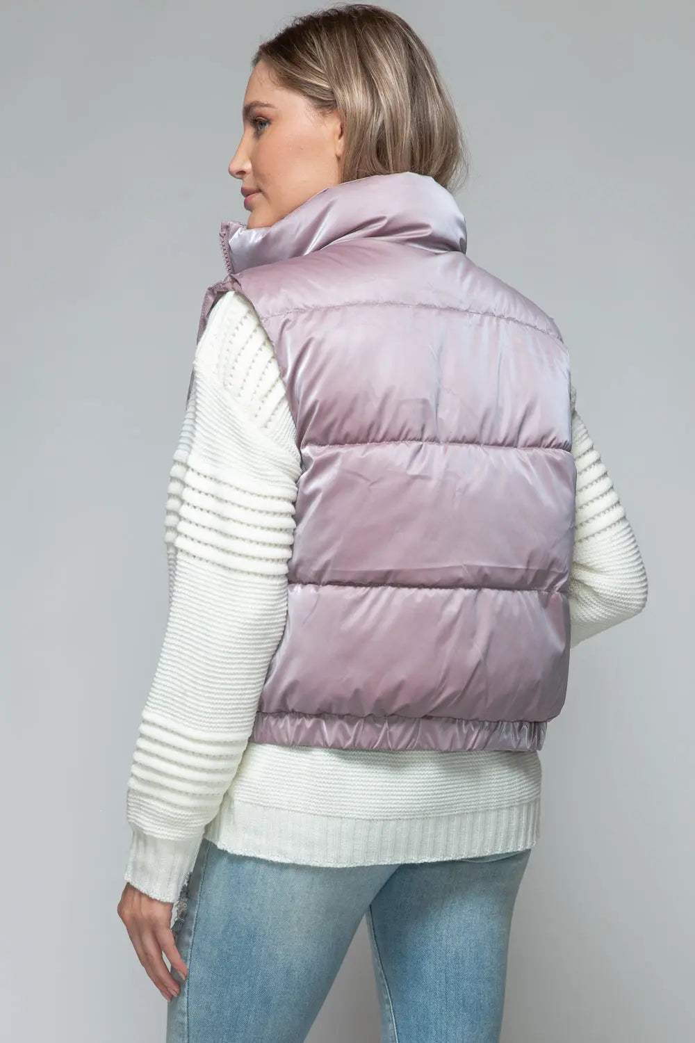 Fine Fur Lined Quilted Vest Trendsi