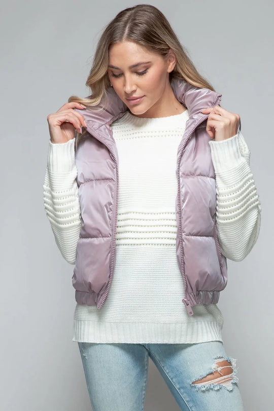 Fine Fur Lined Quilted Vest Trendsi