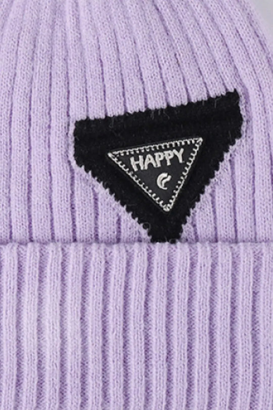 HAPPY Contrast Beanie Trendsi