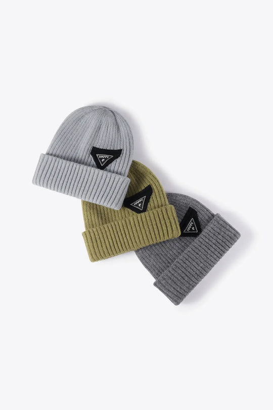 HAPPY Contrast Beanie Trendsi