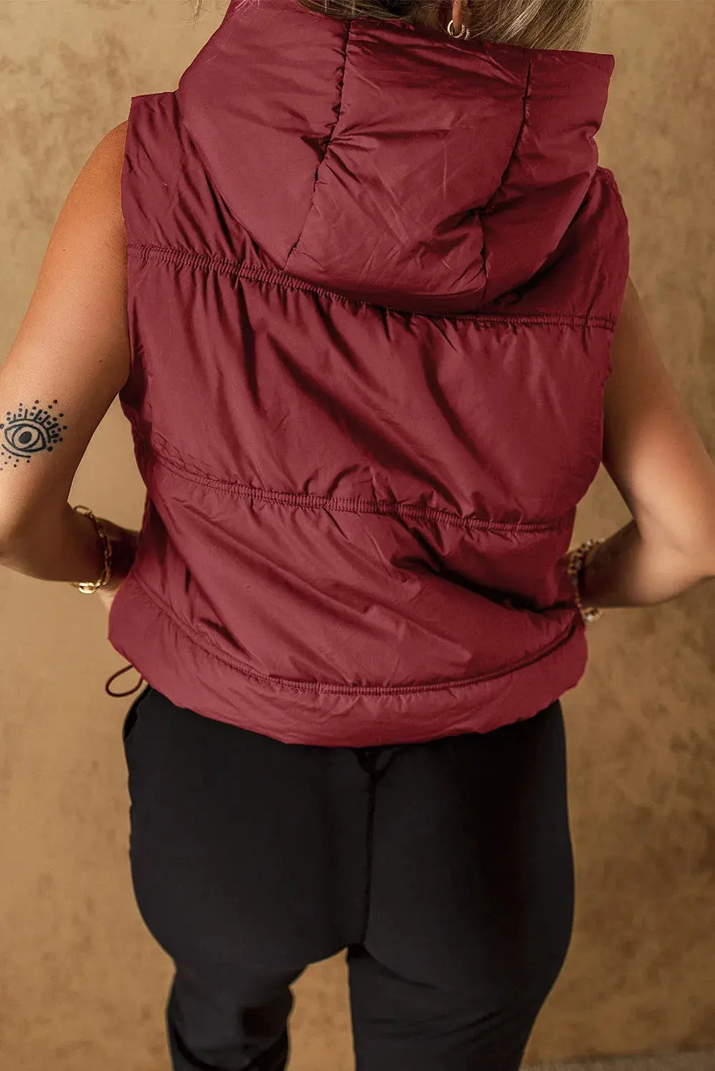 Zip Up Puffer Vest Trendsi