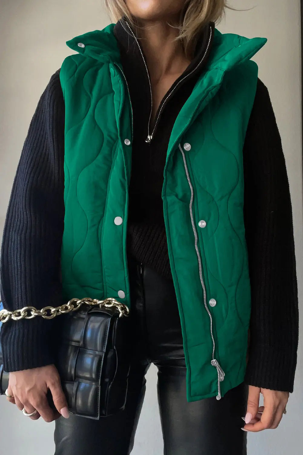 Zip Up Vest Trendsi