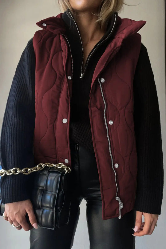 Zip Up Vest Trendsi