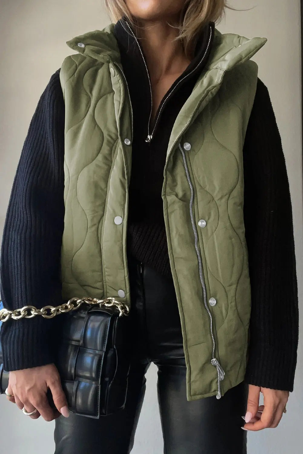 Zip Up Vest Trendsi