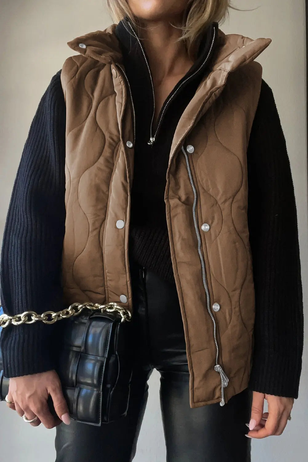 Zip Up Vest Trendsi