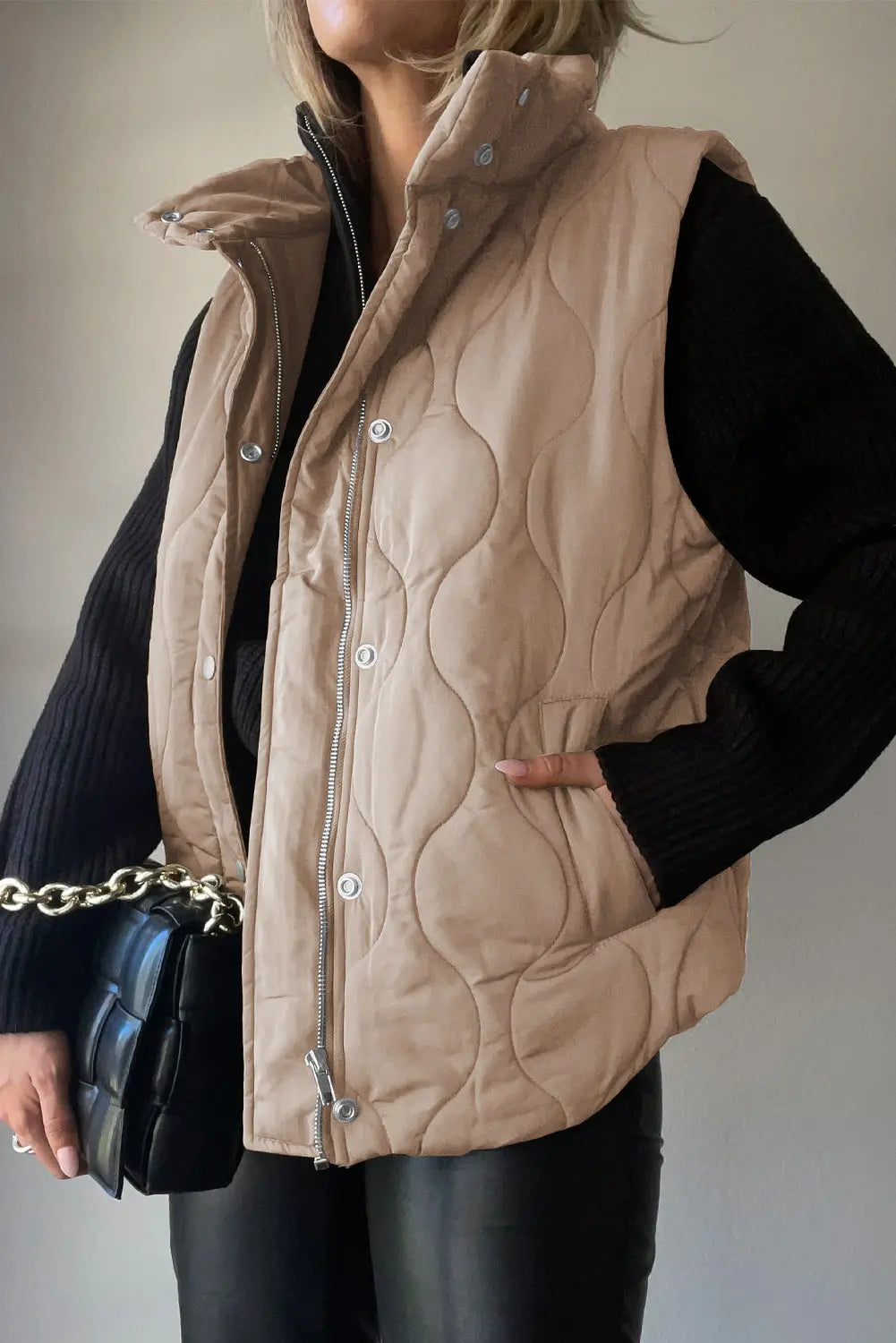 Zip Up Vest Trendsi