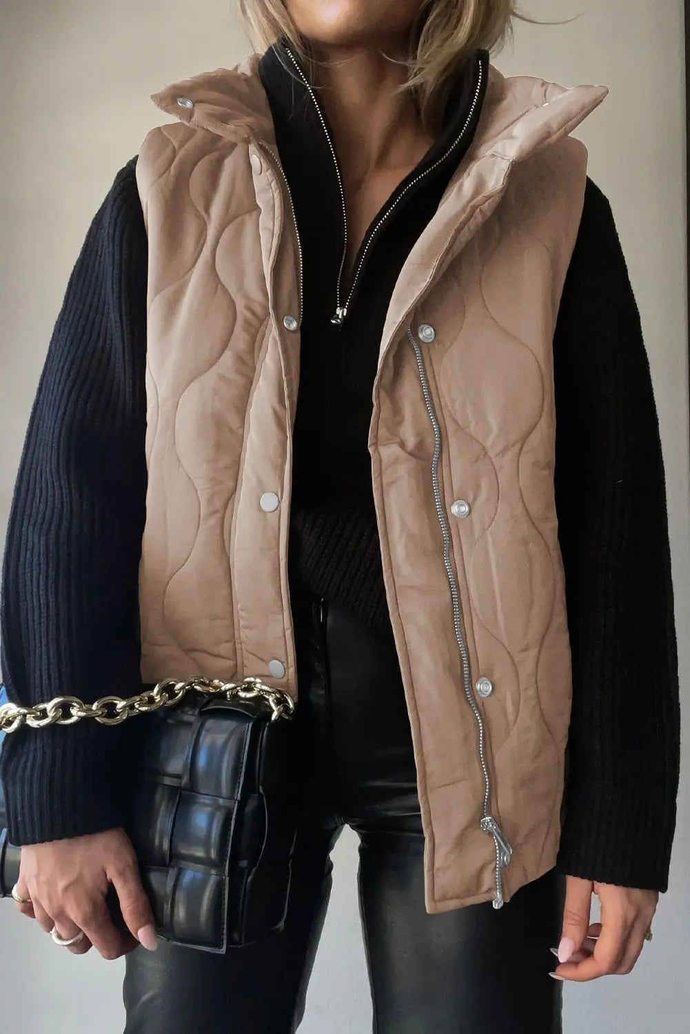 Zip Up Vest Trendsi