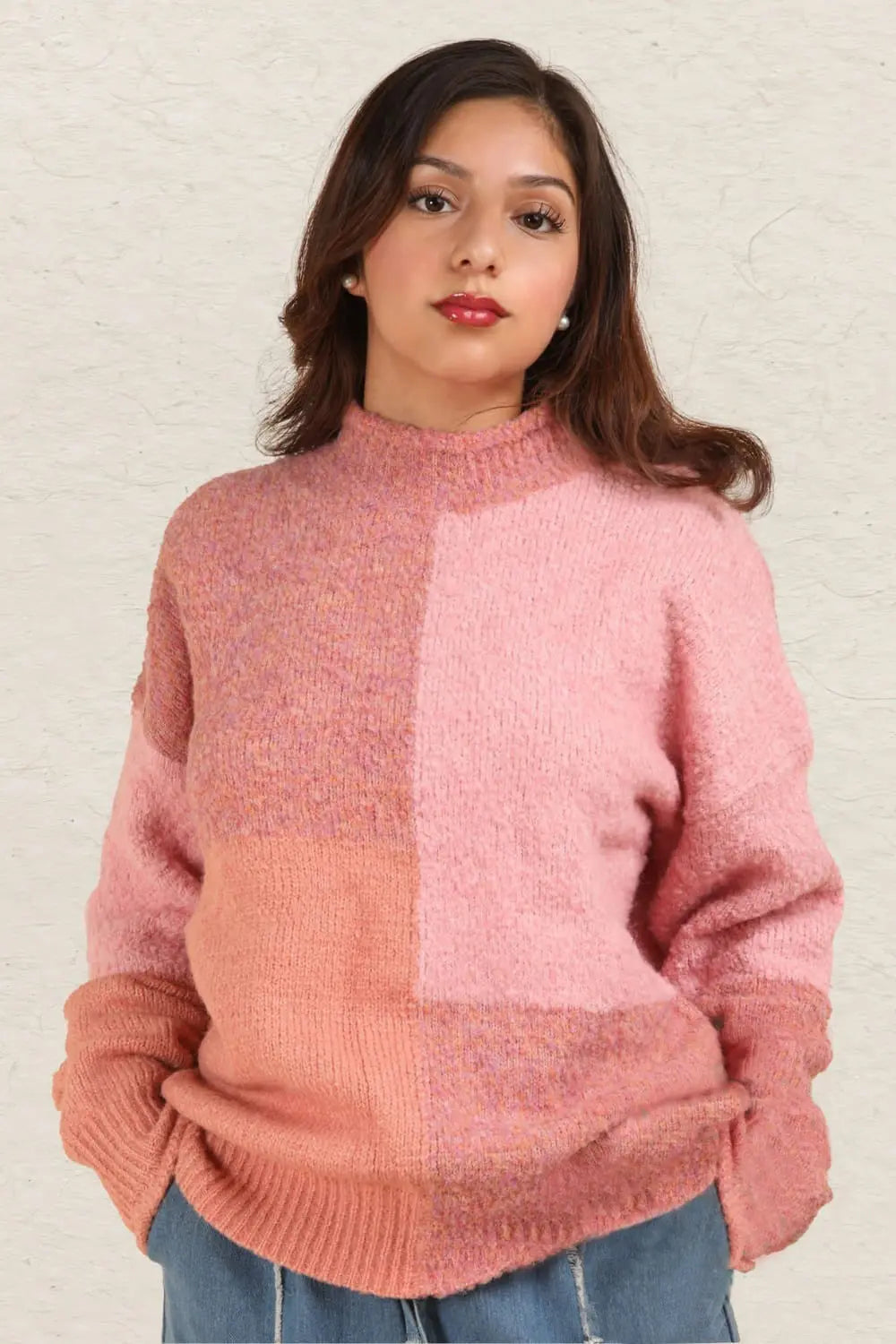 Color Block Sweater by VERY J. - Pfresh