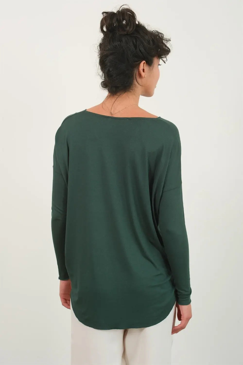 HYFVE Draped Drop Shoulder Long Sleeve Top - Pfresh