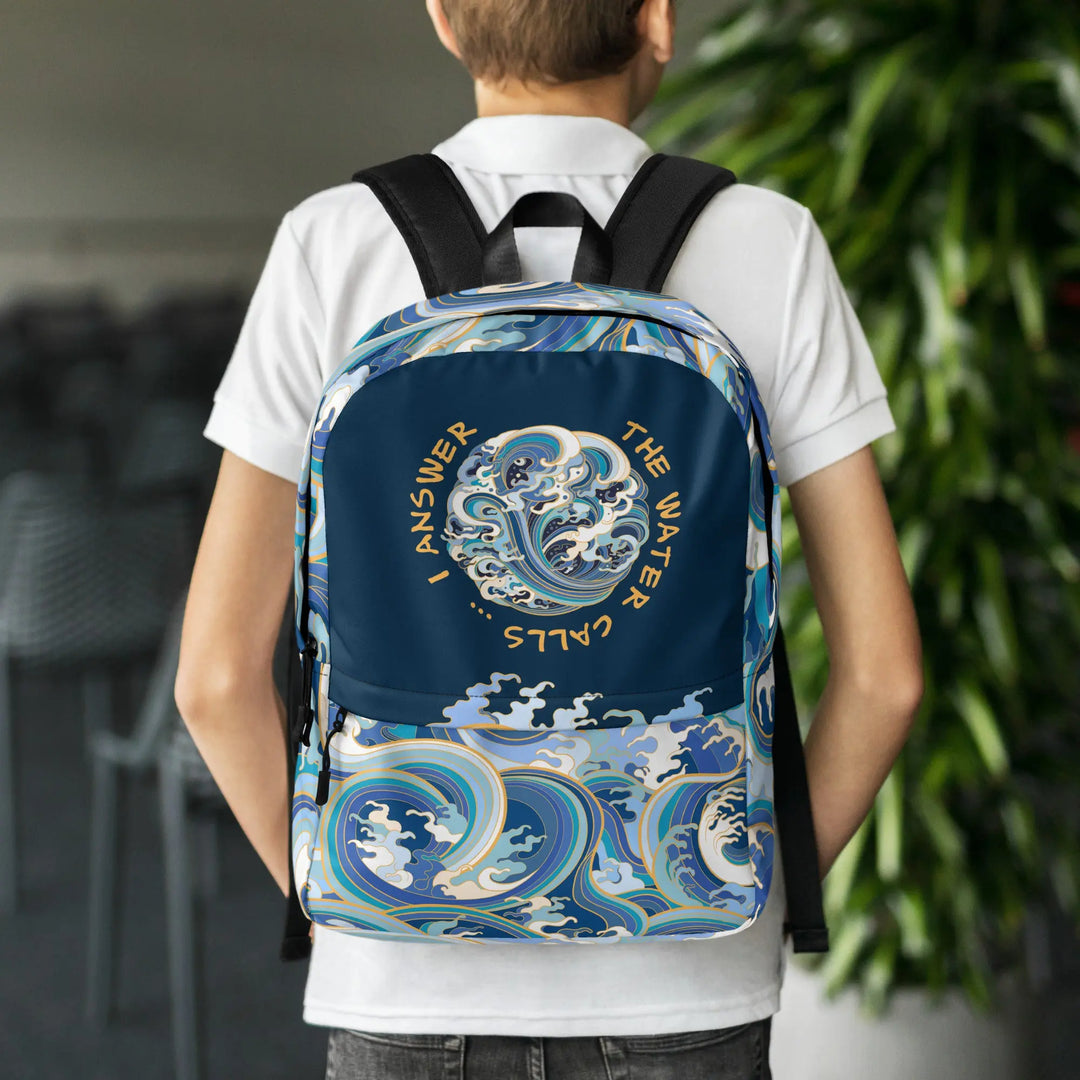 "Ocean One" - Crashing Waves - minimalist backpack - Pfresh