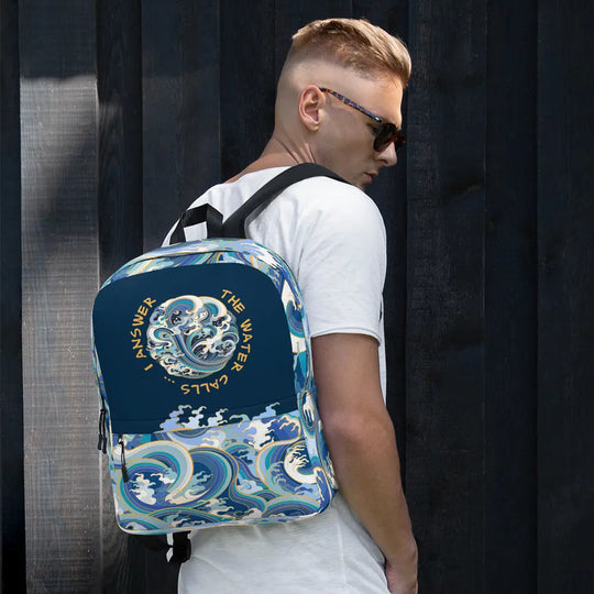 "Ocean One" - Crashing Waves - minimalist backpack - Pfresh