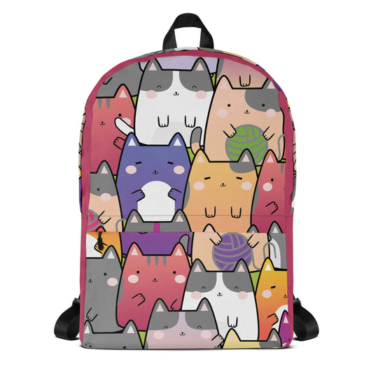 "Radiant Cats" - Minimalist Backpack for school and travel. - Pfresh