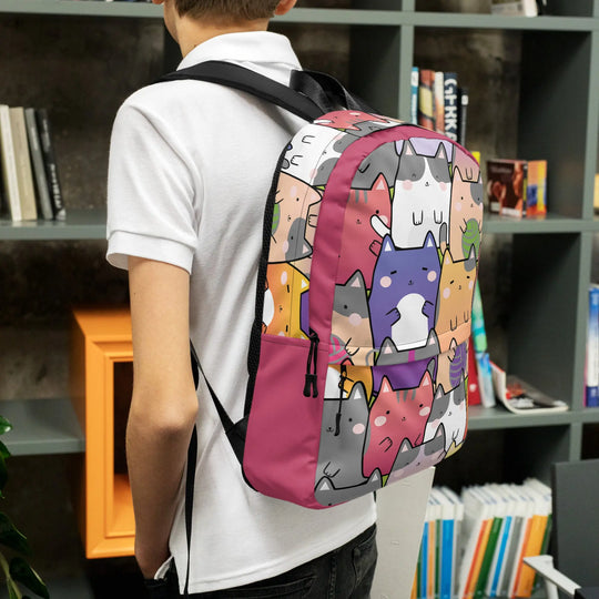 "Radiant Cats" - Minimalist Backpack for school and travel. - Pfresh