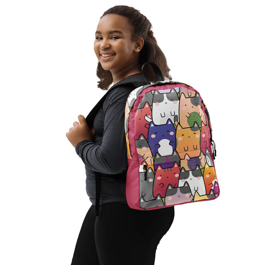 "Radiant Cats" - Minimalist Backpack for school and travel. - Pfresh