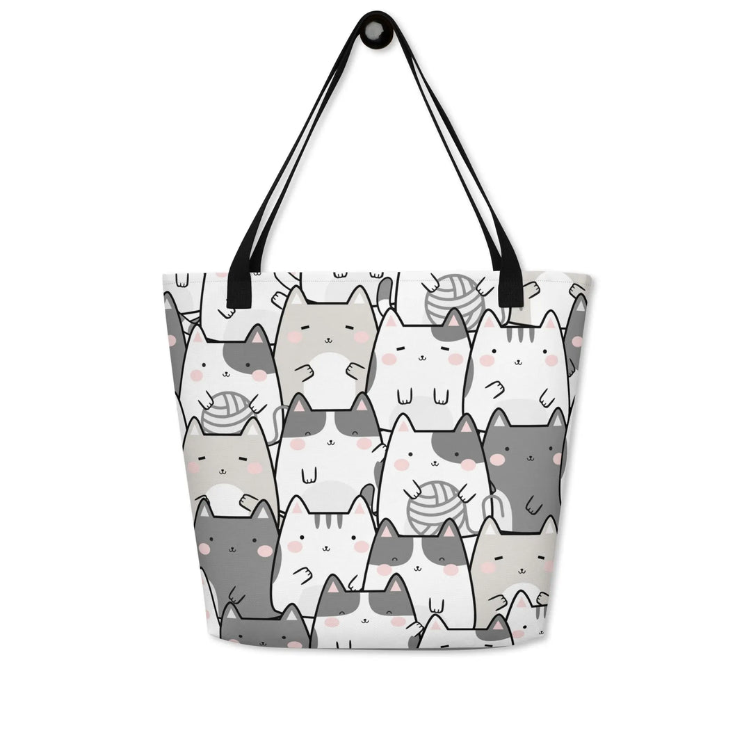 "Vanilla Licorice" Cats - Large Tote Bag 16"x20" - Pfresh