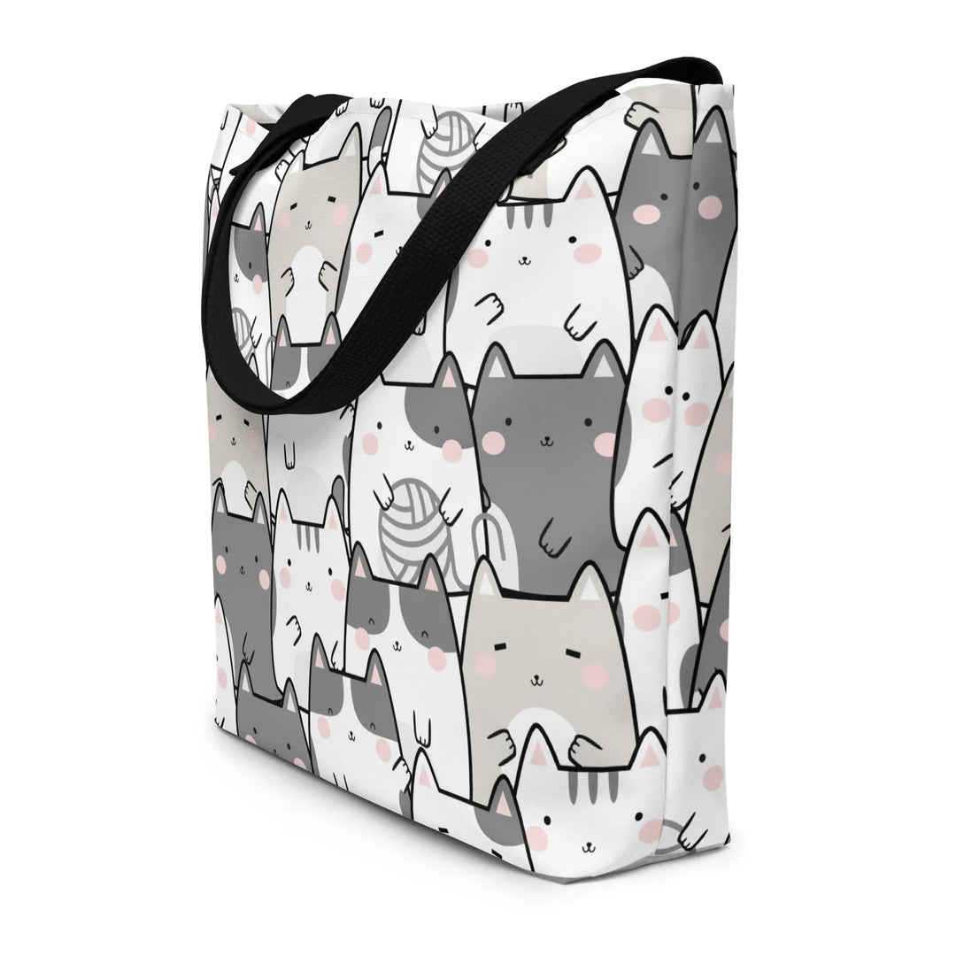 "Vanilla Licorice" Cats - Large Tote Bag 16"x20" - Pfresh