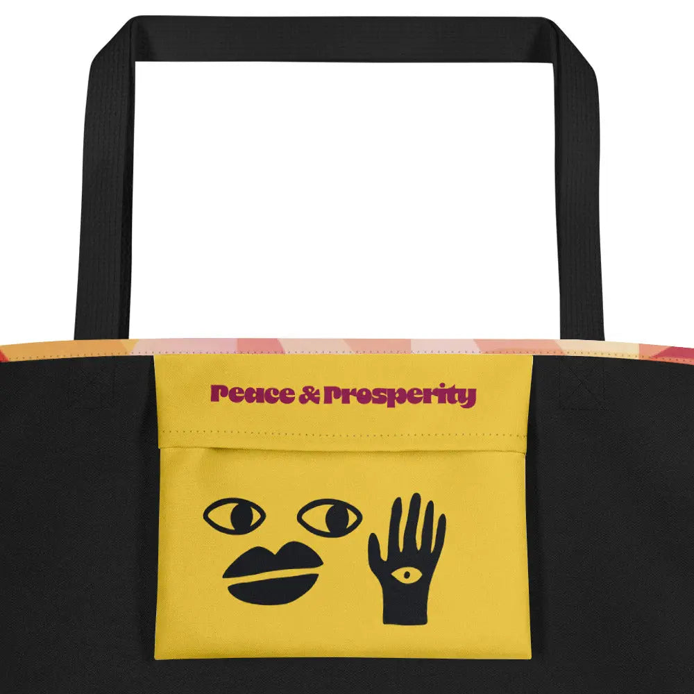 "Mod Dance" - 16" x 20" Large Tote Bag - Pfresh