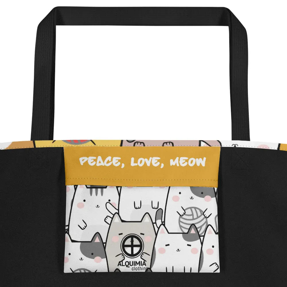 "Mixed Cats" - Large Tote Bag 16"x20" - Pfresh