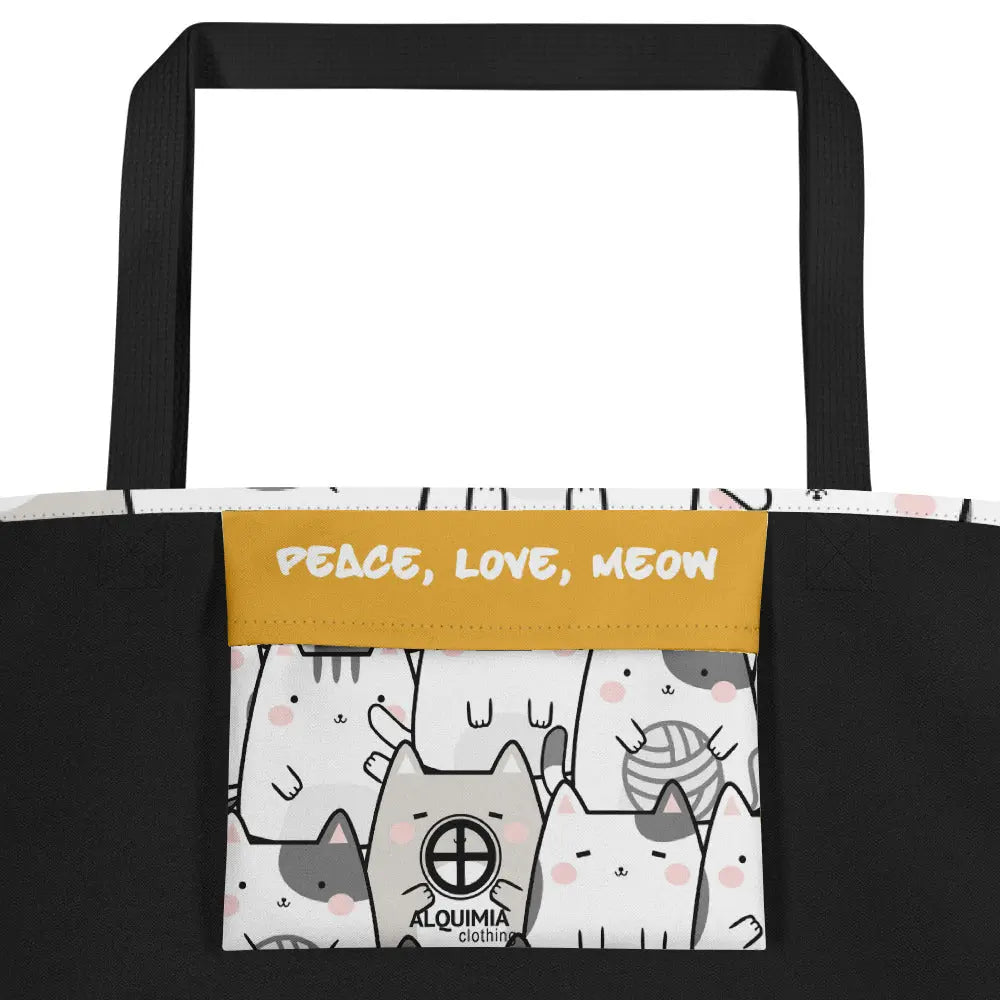 "Vanilla Licorice" Cats - Large Tote Bag 16"x20" - Pfresh