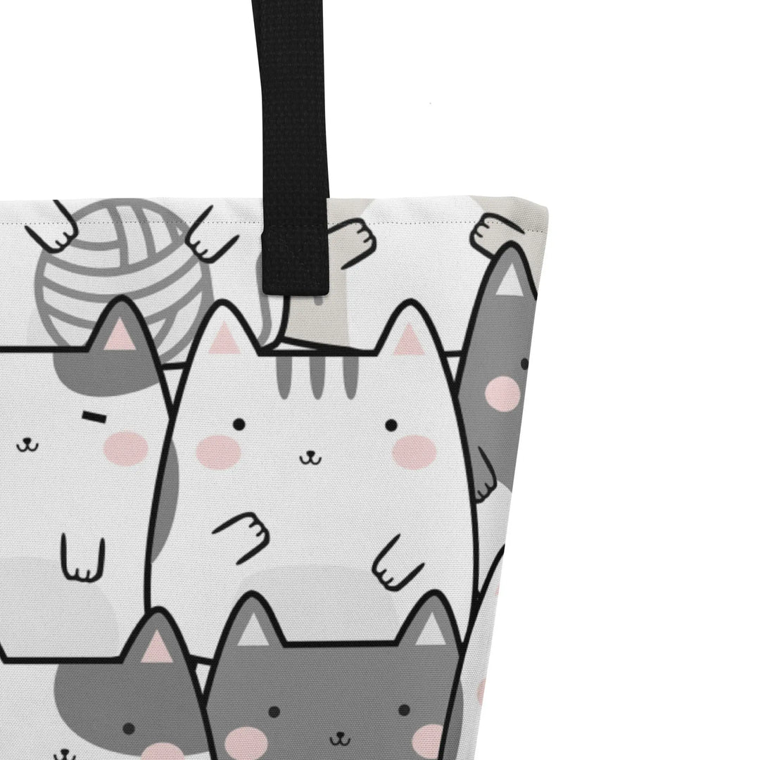 "Vanilla Licorice" Cats - Large Tote Bag 16"x20" - Pfresh