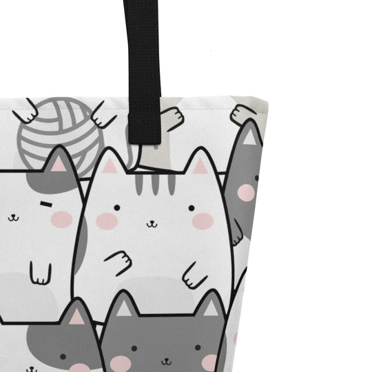 "Vanilla Licorice" Cats - Large Tote Bag 16"x20" - Pfresh