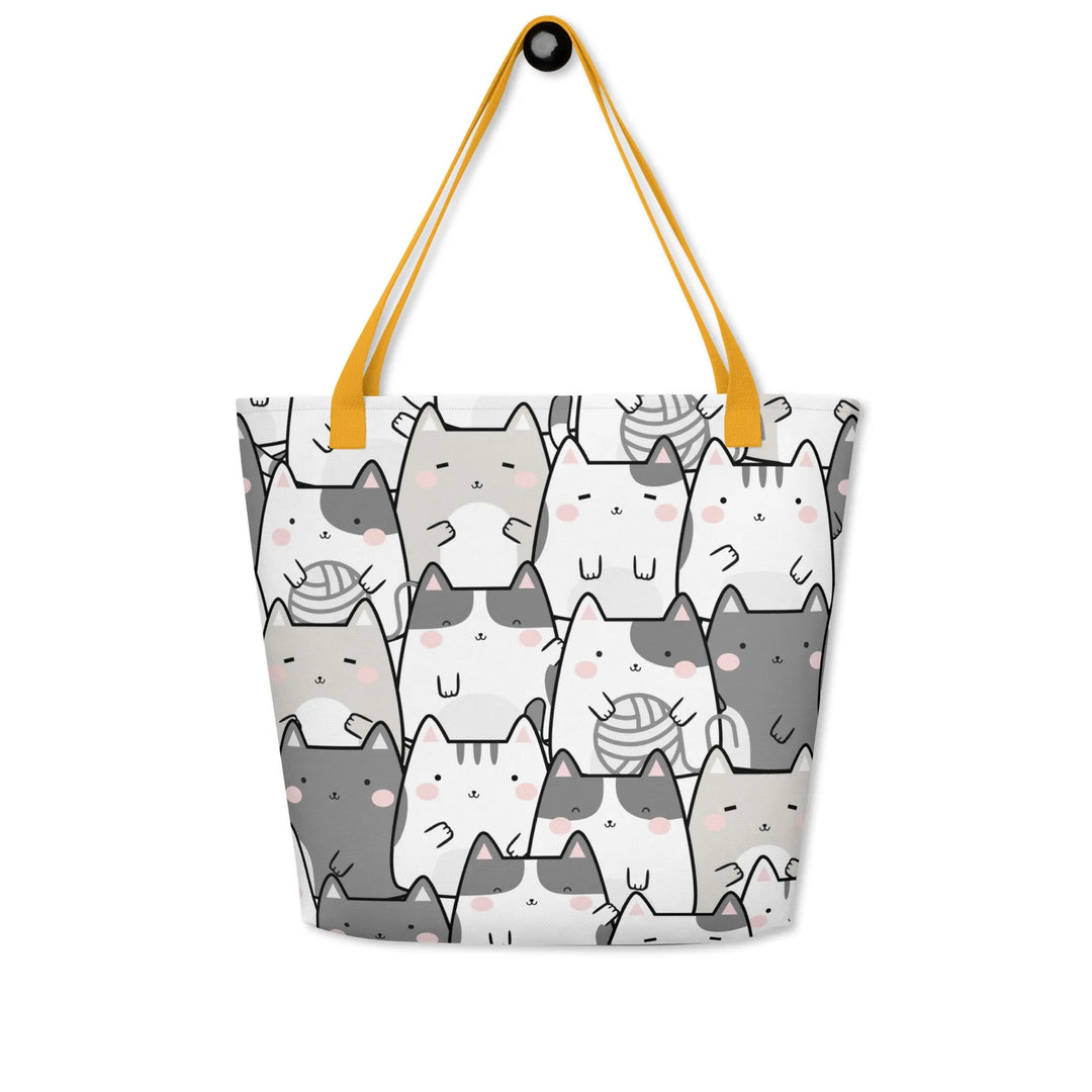 "Vanilla Licorice" Cats - Large Tote Bag 16"x20" - Pfresh