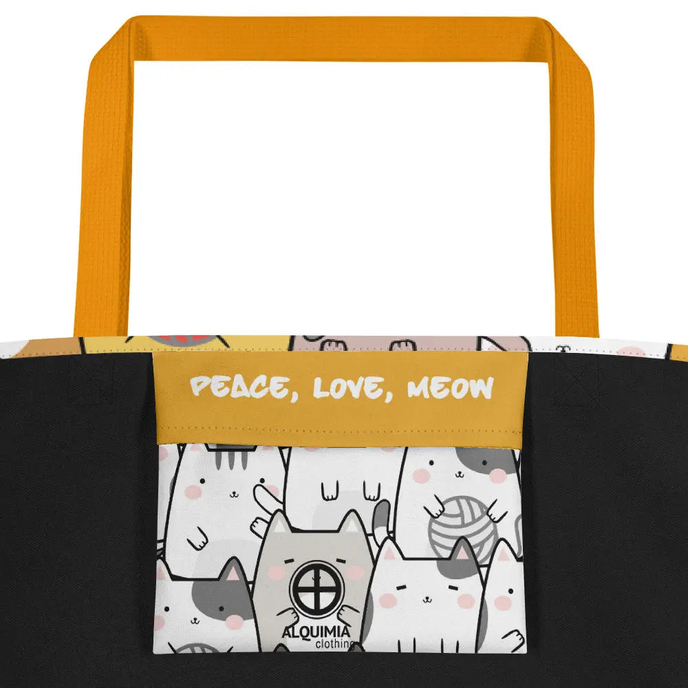 "Mixed Cats" - Large Tote Bag 16"x20" - Pfresh