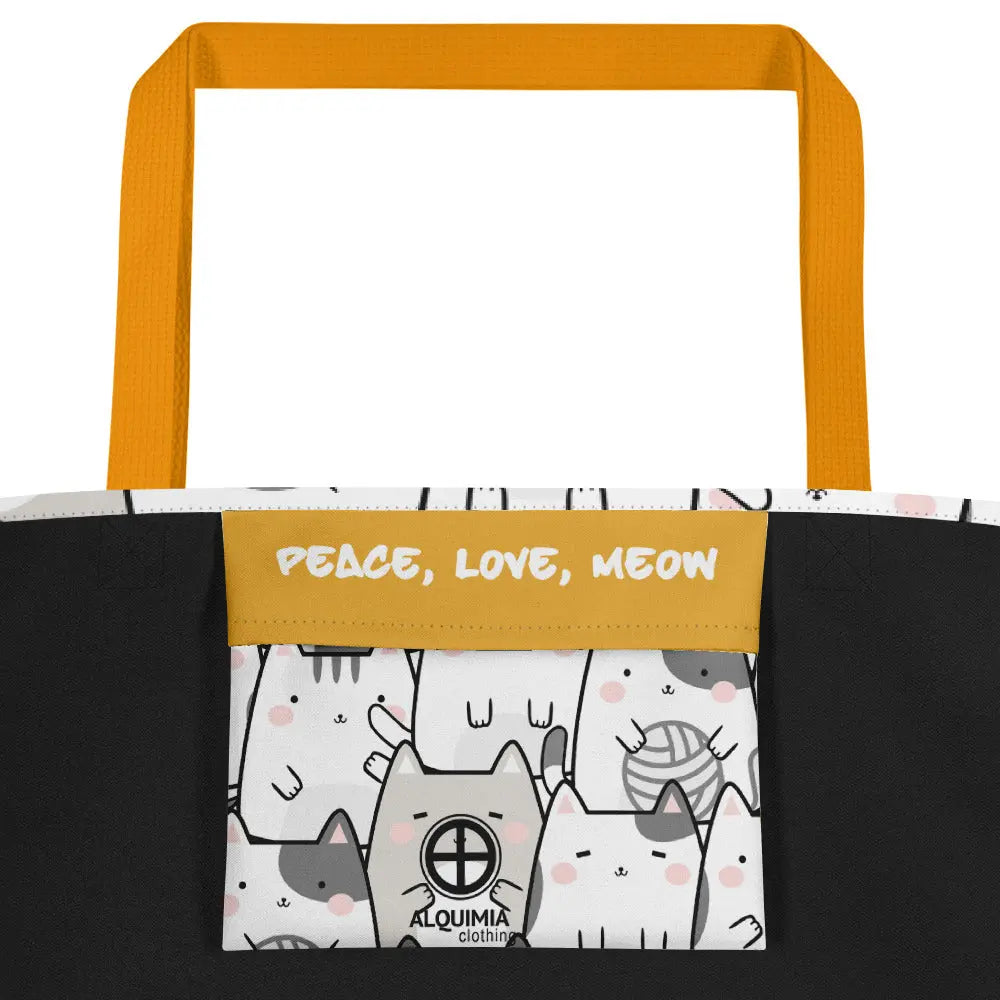 "Vanilla Licorice" Cats - Large Tote Bag 16"x20" - Pfresh