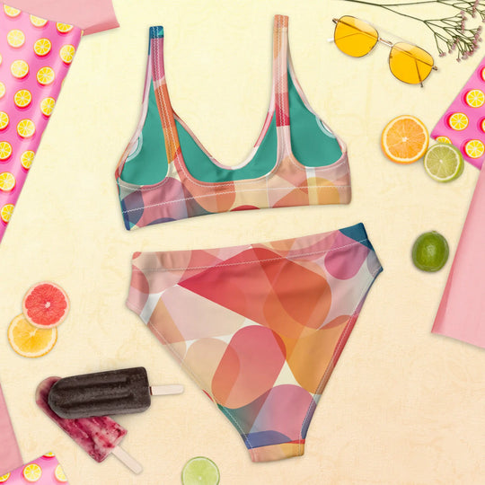 "Mod Dance" - Recycled high-waisted bikini - Pfresh