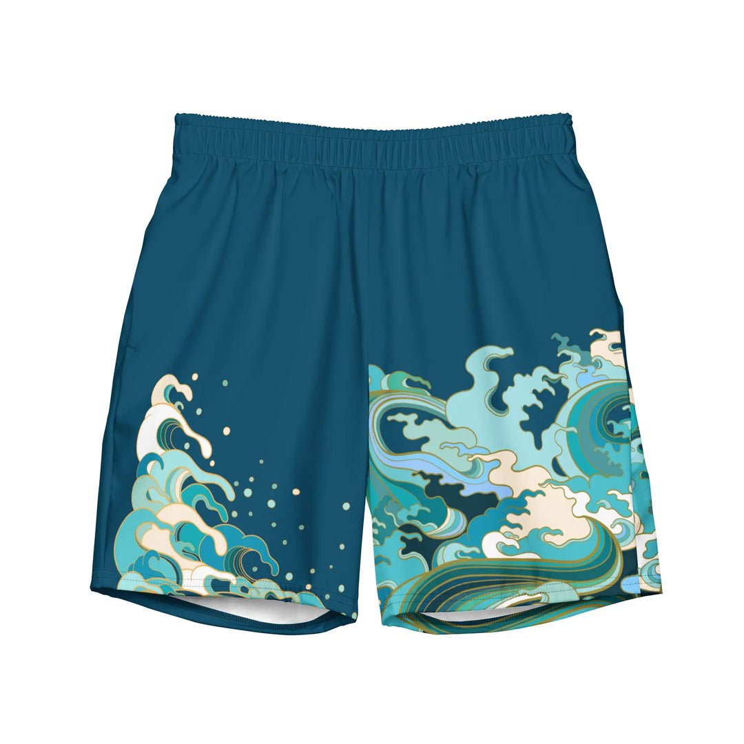 "Ocean One" Crashing Waves pattern - Men's Swim Trunks - Pfresh