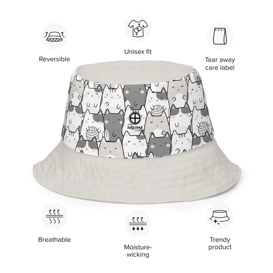 "Radiant Cats" - reversible Bucket Hat - Pfresh