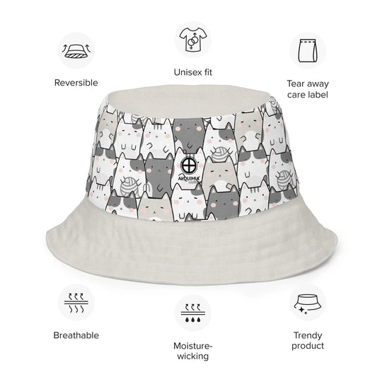 "Mixed Cats" - reversible Bucket Hat - Pfresh