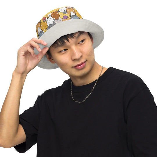 "Mixed Cats" - reversible Bucket Hat - Pfresh