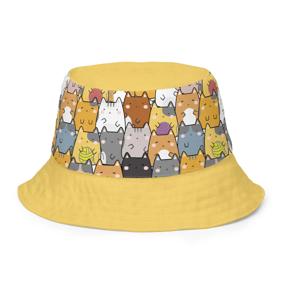 "Mixed Cats" - reversible Bucket Hat - Pfresh